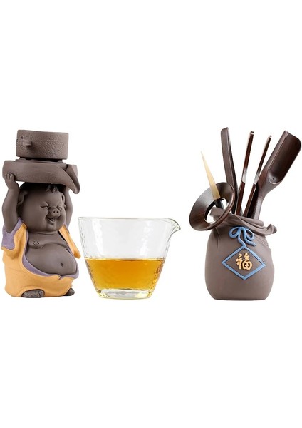 Bir Stil Mor Kum Domuz Heykeli Çay Filtresi Kahve Filtrasyon Çay Filtresi Çay Süzgeci Çay Bardağı Süzgeci (Yurt Dışından)
