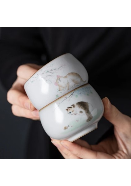 A1 -- 6.3X6CM 110ML Stili Büyük Ru Fırın Çay Fincanı Seyahat Kişisel Meditasyon Fincan El Yapımı Seramik Çay Kase Pu'er Master Fincan Ev Çay Seti Aksesuarları (Yurt Dışından) indirimleri