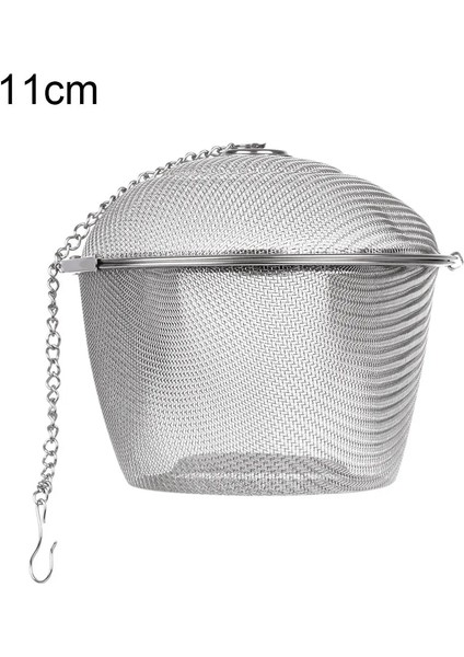 11CM Tarzı Çay Kilitleme Topu Için Yeniden Kullanılabilir Süzgeç Mesh Baharat Bitkisel Demlik Filtre Difüzör Paslanmaz Çelik Klip (Yurt Dışından)