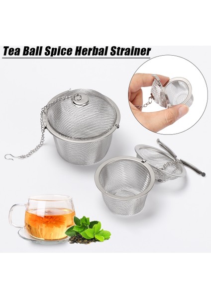 11CM Tarzı Çay Kilitleme Topu Için Yeniden Kullanılabilir Süzgeç Mesh Baharat Bitkisel Demlik Filtre Difüzör Paslanmaz Çelik Klip (Yurt Dışından)