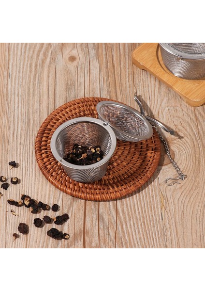 11CM Tarzı Çay Kilitleme Topu Için Yeniden Kullanılabilir Süzgeç Mesh Baharat Bitkisel Demlik Filtre Difüzör Paslanmaz Çelik Klip (Yurt Dışından)