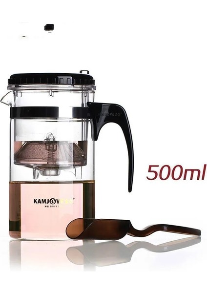 100% Orijinal Kamjove TP-160 Sanat Çay Bardağı Demlik 500ML Cam Çay Su Isıtıcısı Süzgeç Zarif Fincan Otomatik Açık Çay Seti Demlik Demlik (Yurt Dışından)