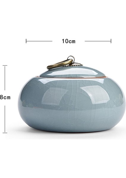 B Tarzı Avrupa Seramik Çaydanlık Buz Kırık Sır Dekor Mühür Depolama Kapaklı Kavanoz Modern Oturma Odası Masaüstü Şeker Kavanozları Ev Dekorasyon (Yurt Dışından)