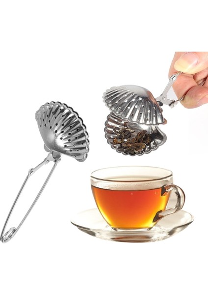 Kabuk Stili Paslanmaz Çelik Çay Seti Küresel Örgü Çay Süzgeç Hayvan Şekli Kolu Kahve Vanilya Baharat Süzgeç Çay Sızıntısı Mutfak Aleti (Yurt Dışından) fiyatları