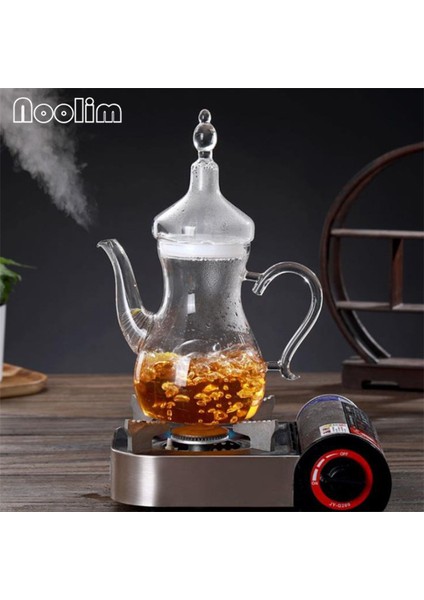 Gri Tarzı Yüksek Borosilikat Cam Çaydanlık Büyük Kapasiteli Isıya Dayanıklı Soğuk Su Isıtıcısı Filtre Şeffaf Çiçek Çay Potu Ofis Teaware 1l (Yurt Dışından)