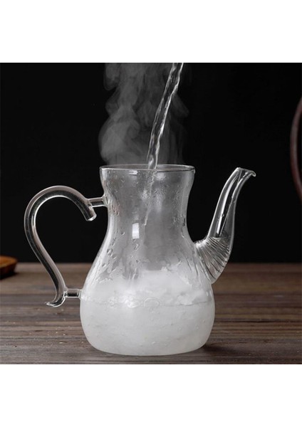 Gri Tarzı Yüksek Borosilikat Cam Çaydanlık Büyük Kapasiteli Isıya Dayanıklı Soğuk Su Isıtıcısı Filtre Şeffaf Çiçek Çay Potu Ofis Teaware 1l (Yurt Dışından)