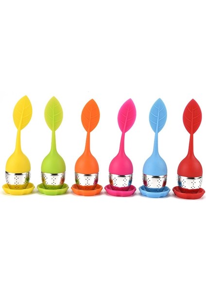 Yeşil Stil 1 Adet Sevimli Çay 7 Renk Tatlı Yaprak Silikon Çay Demlik Yeniden Kullanılabilir Süzgeç Damla Tepsisi Yenilik Çay Topu Bitkisel Baharat Filtre Çay Araçları (Yurt Dışından) fiyatları