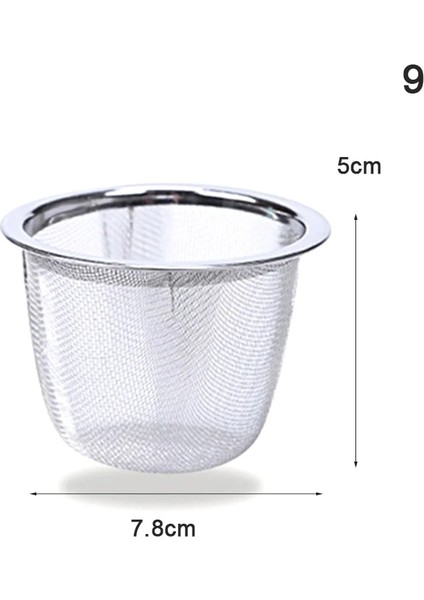 Çoklu Stil Yeniden Kullanılabilir Paslanmaz Çelik Hasır Çay Demlik Süzgeç Demlik Çay Yaprağı Baharat Filtre Drinkware Mutfak Aksesuarları 15 Boyut (Yurt Dışından)