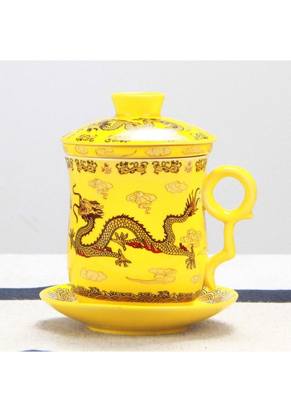 B Tarzı Dört Set Seramik Filtrelenmiş Çay Bardağı, Çay Bardağı ve Içme Fincanları Çiftlik Evi Dekoru Gaiwan Oda Dekorasyonu Mavi Porselen (Yurt Dışından) fırsatları