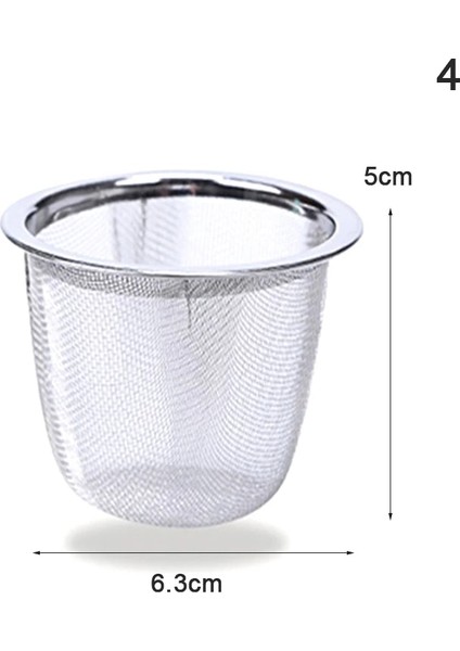 A4 Stili Yeniden Kullanılabilir Paslanmaz Çelik Hasır Çay Demlik Süzgeç Demlik Çay Yaprağı Baharat Filtre Drinkware Mutfak Aksesuarları Çapı .8cm (Yurt Dışından)