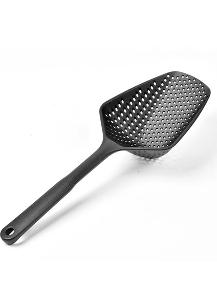 Siyah Stil Meijuner Mutfak Kepçe Kevgir Filtre Kaşık Haşlanma Önleyici Skimmer Süzgeç Fry Gıda Mesh Taşınabilir Ev Mutfak Aracı34.5*12.5*6.5cm (Yurt Dışından)