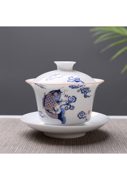 No.17 Tarzı Çin Gelenekleri Gai Wan Çay Seti Kemik Çini Çay Setleri Dehua Gaiwan Çay Seyahat Için Porselen Tencere Seti Güzel ve Kolay Su Isıtıcısı (Yurt Dışından) modelleri