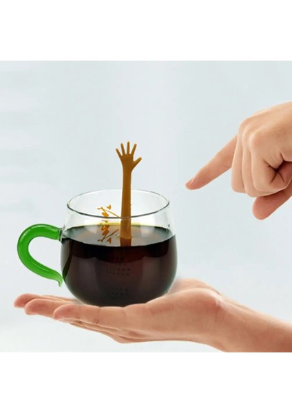 B Tarzı Komik El Hareketleri Çay Demlik Siyah Çay Süzgeç Fda Sınıfı Silikon Gevşek Yaprak Bitkisel Baharat Tutucu Çay Demleme Araçları (Yurt Dışından) fırsatları