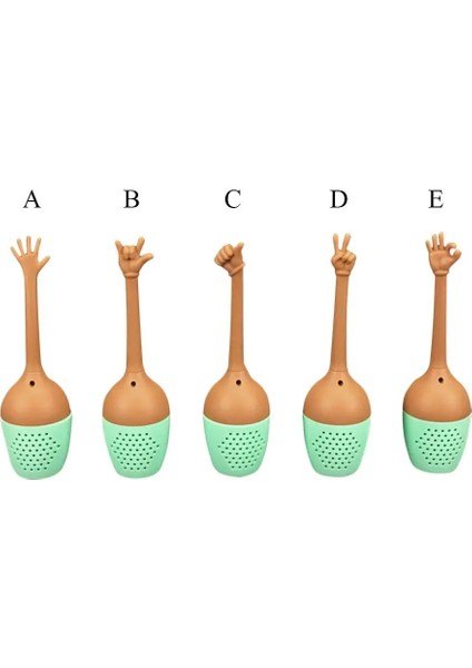 B Tarzı Komik El Hareketleri Çay Demlik Siyah Çay Süzgeç Fda Sınıfı Silikon Gevşek Yaprak Bitkisel Baharat Tutucu Çay Demleme Araçları (Yurt Dışından) indirimleri