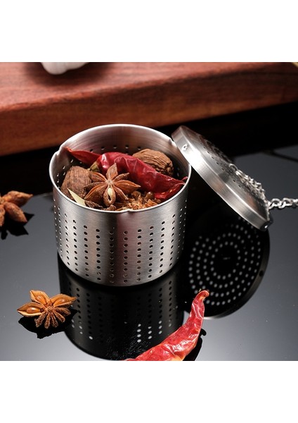 Büyük Stil Paslanmaz Çelik Çay Demlik Süzgeç Silindirik Çay Sızıntısı Baharat Bitkisel Filtre Baharat Topları Asılı Zincir Mutfak Aksesuarları (Yurt Dışından) fiyatları