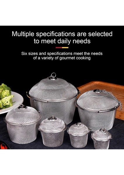 11CM Tarzı 304 Paslanmaz Çelik Çay Süzgeç Demlik Mutfak Aletleri Baharat Topu Örgü Baharat Pişirme Bitkisel Çay Çay Araçları Zincirli Top (Yurt Dışından) indirimleri