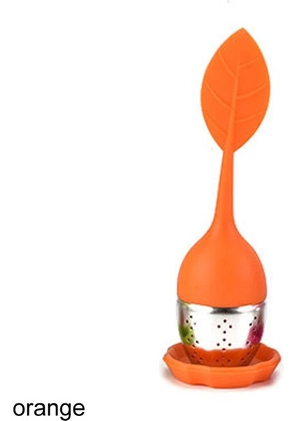 Portakal Yaprağı Stili 1 Adet Balina Yaprağı Çilek Çay Seti Filtre Paslanmaz Çelik Bitkisel Baharat Bira Filtresi Mutfak Ttool Taşınabilir Silikon Çay Makinesi (Yurt Dışından)