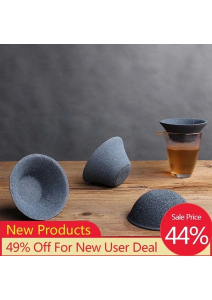 No.8 Stili Seramik Çay Süzgeçleri Yeniden Kullanılabilir Kahve Filtresi Demlik Kung Fu Çay Seti Damlatıcı Kase Şekli Gözeneksiz Süzgeçler Ev Aksesuarları (Yurt Dışından) fiyatları