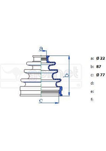 333780 Aks Körüğü Corolla 92-97 Diş 4344717021