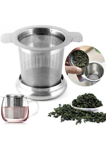 Gümüş Tarzı Yaratıcı Paslanmaz Çelik Hasır Çay Demlik Metal Bardak Süzgeç Gevşek Yaprak Filtre Kapaklı Herb Baharat Kolay Temiz Sıcak (Yurt Dışından)