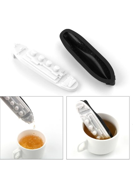 Titanic Shape Çay Süzgeç Teaware Boş Çay Poşetleri Çay Demlik Bitkisel Filtre Difüzör Silikon Yaratıcı Gemi Tarzı (Yurt Dışından)