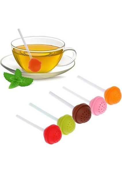 Kırmızı Stil 1 Adet Yaratıcı Lolipop Şekli Silikon Çay Makinesi Gevşek Yaprak Kupa Süzgeç Tatlı Çay Demlik Ev Mutfak Teaware Aksesuarları (Yurt Dışından) indirimleri