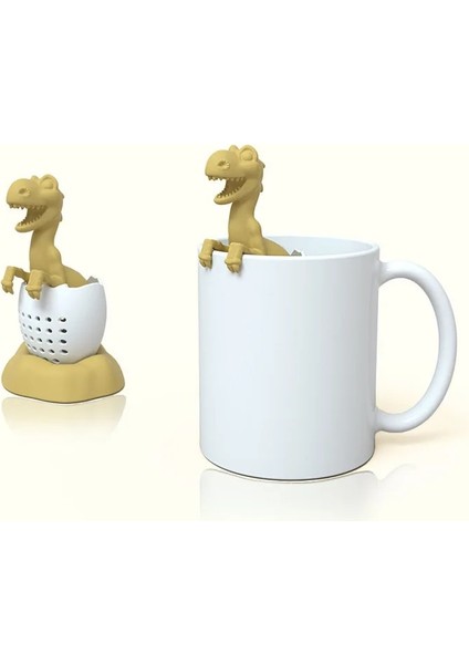 Denizkızı-Siyah Tarzı Yaratıcı Dinozor Şekli Çay Demlik Yaprak Bitkisel Baharat Filtre Süzgeçler Silikon Çay Süzgeç Kullanımlık Filtre Çay Seti Aksesuarları (Yurt Dışından) modelleri