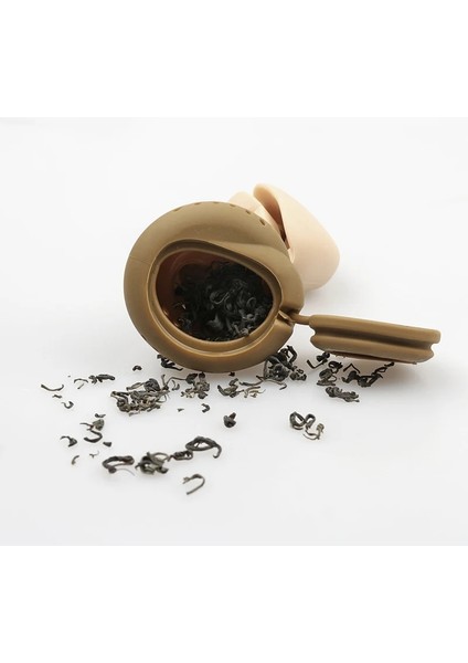 Çilek Çilek Stili Silikon Çay Seti Yaratıcı Poo Şekli Ilginç Bitkisel Çay Poşeti Yeniden Kullanılabilir Kahve Filtresi Difüzör Filtre Aksesuarları Seyahat Basit (Yurt Dışından) modelleri