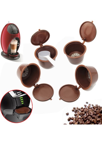 Et Dolce Gusto Kahve Kapsülü Plastik Doldurulabilir Kahve Kapsülü Yeniden Kullanılabilir 200 Kez Nescafe Dolce Gusto ile Uyumlu (Yurt Dışından)