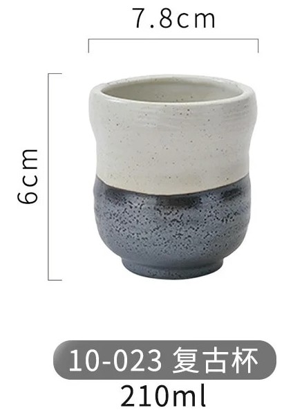 10-023 Tarzı Seramik Porselen Çay Bardağı Teaware Kung Fu Çay Seti Fincan Japon Tarzı Çorba Kasesi Kumtaşın El-Boyalı Kupa Yaratıcı Çay Fincanı (Yurt Dışından)