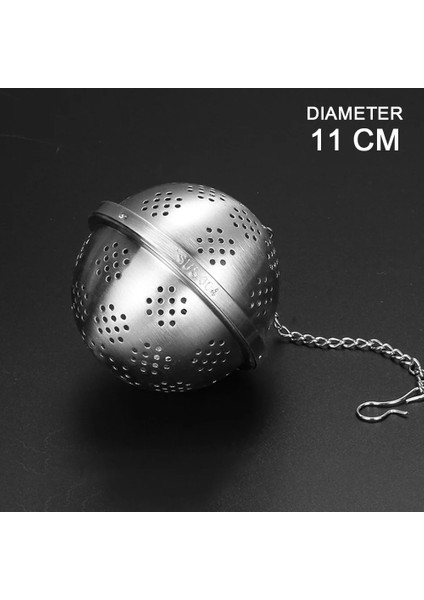 11CM Tarzı Paslanmaz Çelik Baharat Topu Ultra Ince Çay Demlik Çay Kaynatma Çorbası Güveç Baharat Drenaj Çay Filtresi Mutfak Aracı Yapmak Için (Yurt Dışından)