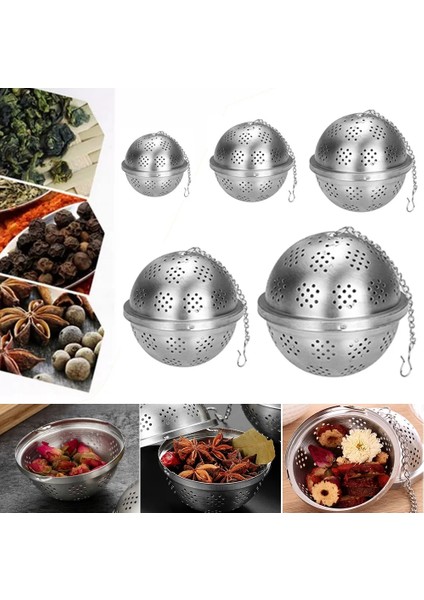 11CM Tarzı Paslanmaz Çelik Baharat Topu Ultra Ince Çay Demlik Çay Kaynatma Çorbası Güveç Baharat Drenaj Çay Filtresi Mutfak Aracı Yapmak Için (Yurt Dışından)
