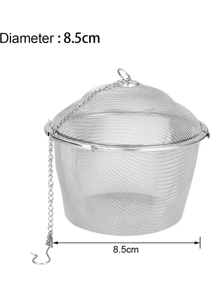 8.5cm Tarzı Yeniden Kullanılabilir 304 Paslanmaz Çelik Çay Demlik Küre Kilitleme Baharat Çay Topu Süzgeç Örgü Demlik Çay Filtresi Süzgeçler Mutfak Aletleri (Yurt Dışından)