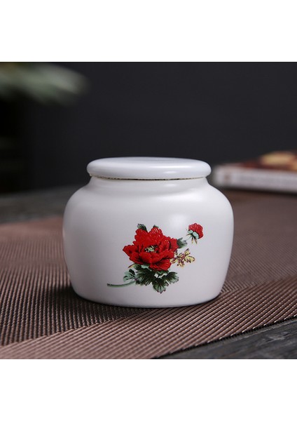 Çikolata Tarzı 7.9x6.3cm Seramik Çay Caddy Küçük Mini Taşınabilir Oolong Çay Depolama Tankı Seyahat Çay Kutuları Toz Mühürlü Kavanoz Çay Konteyneri Şeker Kavanozu (Yurt Dışından)