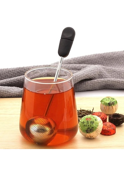 Pembe Stil Örgü Çay Süzgeci Paslanmaz Çelik Çay Demlik Yeniden Kullanılabilir Metal Çay Poşeti Filtre Gevşek Yaprak Yeşil Çay Süzgeç Kupa Demlik Teaware (Yurt Dışından)
