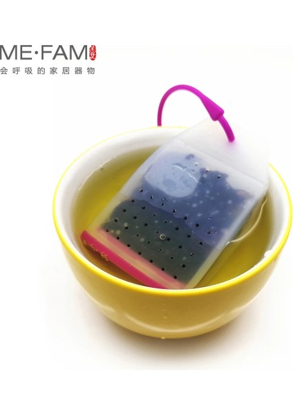 Mavi 1 Parça Tarzı Me.fam Renkli Jöle Silikon Çay Poşeti Güvenli Çevre Dostu Toksik Olmayan Yeniden Kullanılabilir Çay Yaprakları Demlik Filtresi Bitkisel Baharat Süzgeç Aracı (Yurt Dışından) modelleri