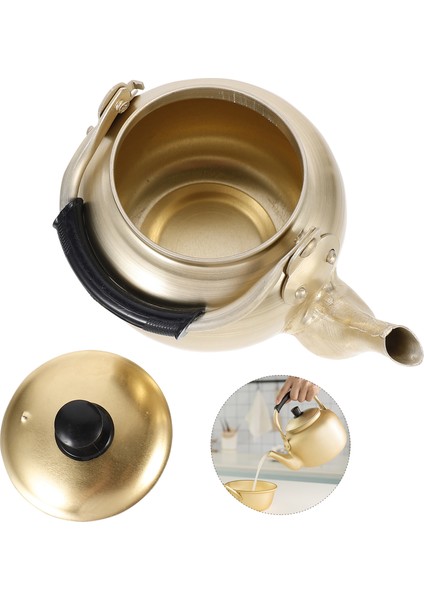 15X10.5CM Tarzı Su Isıtıcısı Çay Demlik Su Islık Çalan Metal Pot Kahve Vintage Kore Soba Alüminyum Çin Kaynayan Çelik Paslanmaz Soba (Yurt Dışından) indirimleri