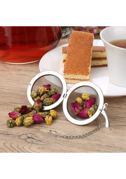 Gümüş Tarzı 2 Adet Paslanmaz Çelik Hasır Çay Topu 2.1 Inç Demlik Süzgeçler Süzgeç Filtreler Aralığı Difüzör Için (Yurt Dışından) fırsatları