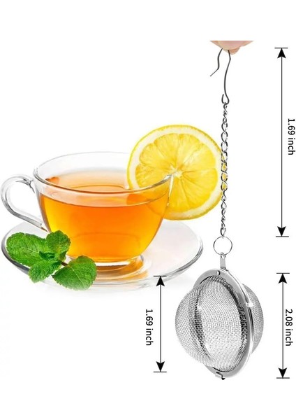 Gümüş Tarzı 2 Adet Paslanmaz Çelik Hasır Çay Topu 2.1 Inç Demlik Süzgeçler Süzgeç Filtreler Aralığı Difüzör Için (Yurt Dışından) indirimleri