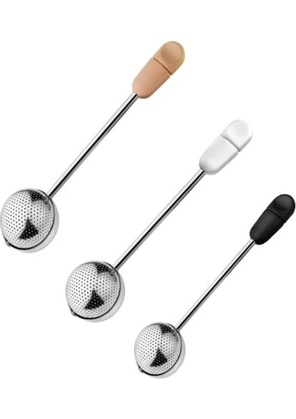 Beyaz Stil Çaydanlık Örgü Çay Demlik Süzgeç Paslanmaz Çelik Yeniden Kullanılabilir Metal Çay Poşeti Filtre Topu Difüzör Kupa Teaware 360 ​​döndürme Demlik (Yurt Dışından)