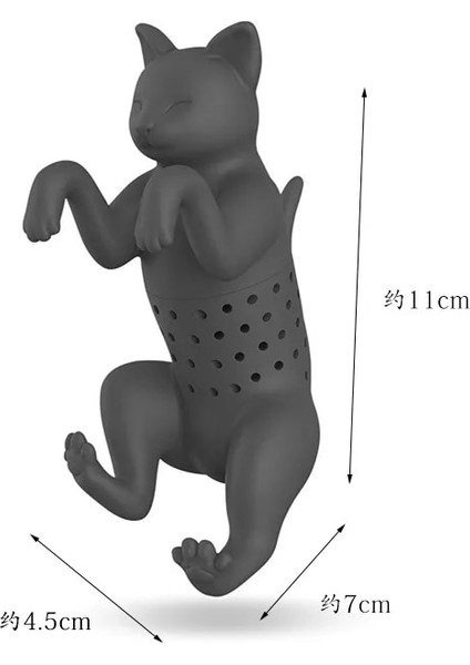 Açık Yeşil Tarzı Kedi Yeniden Kullanılabilir Silikon Çay Demlik Yaratıcı Kesim Kedi Çay Süzgeç Yaprak Bitkisel Baharat Filtresi Süzgeçler Yeniden Kullanılabilir Filtre Çay Seti (Yurt Dışından)