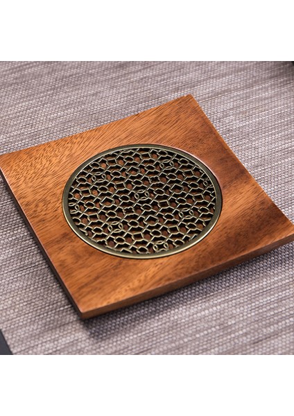 NO.45292 Stili Ceviz Çaydanlık Mat Ev Pot Tutucu Coaster Çay Mat Çay Töreni Sıfır Eşleştirme Demlik Desteği Kung Fu Çay Seti Aksesuarları (Yurt Dışından)