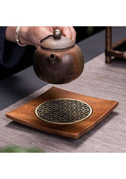NO.45292 Stili Ceviz Çaydanlık Mat Ev Pot Tutucu Coaster Çay Mat Çay Töreni Sıfır Eşleştirme Demlik Desteği Kung Fu Çay Seti Aksesuarları (Yurt Dışından) fiyatları