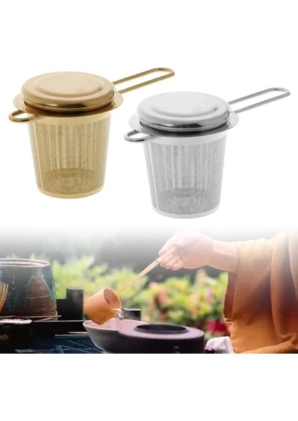 No.2 Tarzı Yeniden Kullanılabilir Örgü Çay Demlik Paslanmaz Çelik Süzgeç Gevşek Yaprak Çaydanlık Baharat Kapaklı Filtre Bardak Mutfak Aksesuarları (Yurt Dışından)
