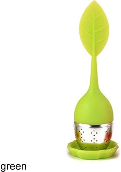 Yeşil Yaprak Stili 1 Adet Balina Yaprağı Çilek Çay Seti Filtre Paslanmaz Çelik Bitkisel Baharat Bira Filtresi Mutfak Ttool Taşınabilir Silikon Çay Makinesi (Yurt Dışından)