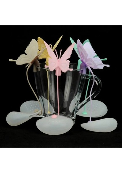 Çay Demlik Silikon Kelebek Şekli Çay Kahve Gevşek Yaprak Süzgeç Çanta Kupa Filtre Çaydanlık Çay Poşetleri Drinkware Çay Aksesuarları (Yurt Dışından) modelleri