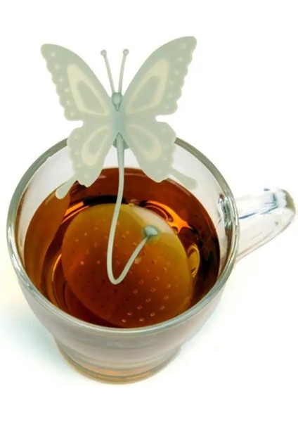 Çay Demlik Silikon Kelebek Şekli Çay Kahve Gevşek Yaprak Süzgeç Çanta Kupa Filtre Çaydanlık Çay Poşetleri Drinkware Çay Aksesuarları (Yurt Dışından) fırsatları