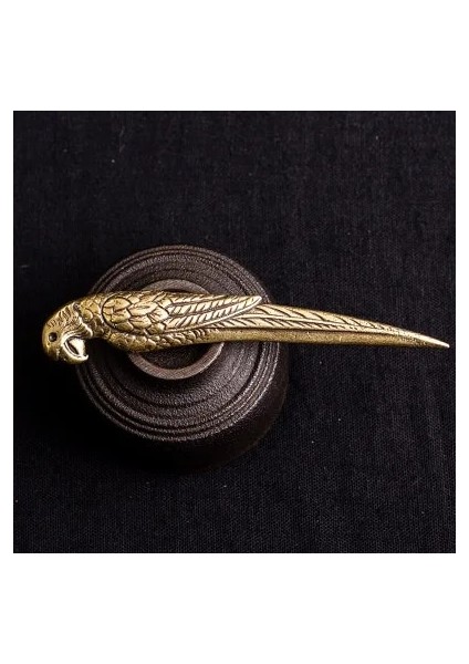 Pirinç Papağan Tarzı 1 Adet Vintage Bakır Papağan Şekli Çay Bıçağı Pirinç Tüm El Koni Puer Çay Kek Manuel Papağan Çay Açacağı Kung Fu Çay Aksesuarları (Yurt Dışından)