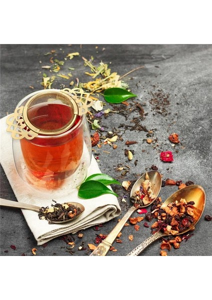 Gümüş Tarzı Damlalıklı Çay Süzgeçleri Altın Örgü Çay Demlik Paslanmaz Çelik Gevşek Yaprak Çay Filtresi Çift Kanatlı Kulplara Sahiptir (Yurt Dışından) fiyatları