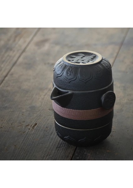 Siyah Stil 2 Bardak ile Luwu Siyah Seramik Çaydanlıklar Bir Çay Setleri Taşınabilir Seyahat Ofis Çay Seti Drinkware (Yurt Dışından) modelleri